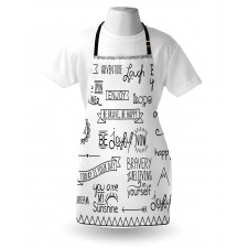 Various Happy Words Theme Apron