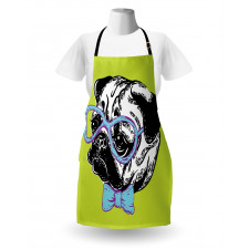 Pug with a Bow Tie Apron