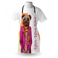 Pug Köpek Mutfak Önlüğü Stil İkonu Ceketli Hayvan Moda Komik Tema