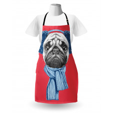 Winter Dog with Earmuffs Apron