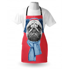 Winter Dog with Earmuffs Apron