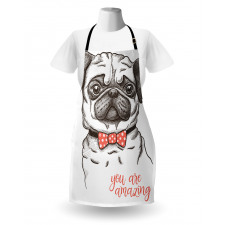 Portrait of a Dog Cartoon Apron