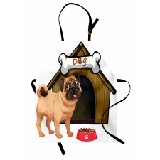 Dog House Cartoon Style Apron