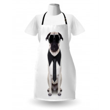 Cool Dog with Tie Glasses Apron