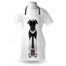 Cool Dog with Tie Glasses Apron