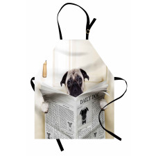 Puppy Reading Newspaper Apron