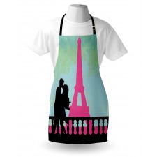 Hand Drawn Couple Kissing Apron