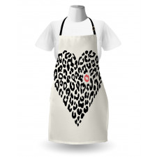 Heart Shaped Leopard Skin Apron