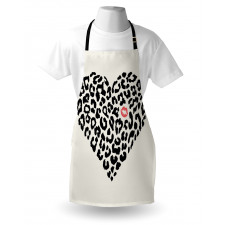 Heart Shaped Leopard Skin Apron