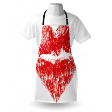 Heart Shaped Lipstick Mark Apron