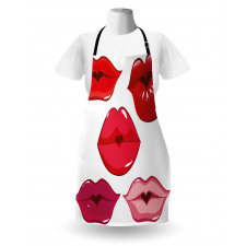 Woman Lips Kiss Affection Art Apron