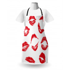 Different Red Kiss Marks Apron