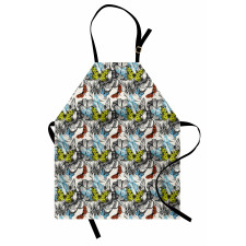 Vintage Moth Insect Art Apron