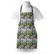 Vintage Moth Insect Art Apron