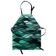 Mosaic Sea Waves Inspired Apron