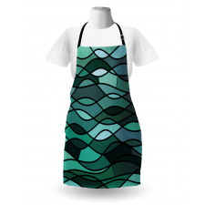 Mosaic Sea Waves Inspired Apron