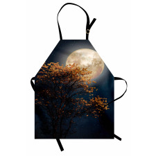 Retro Yellow Flowers Tree Apron