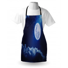 Full Moon Falling Stars Apron