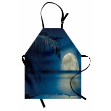 Blue Tropical Beach Image Apron