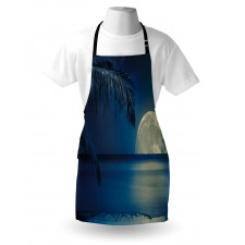 Blue Tropical Beach Image Apron