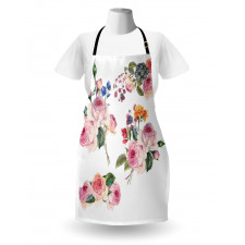 English Wild Roses Bouquet Apron