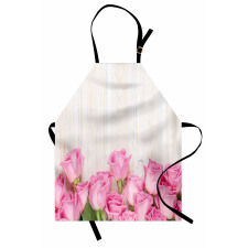 Flowers on Wood Planks Apron