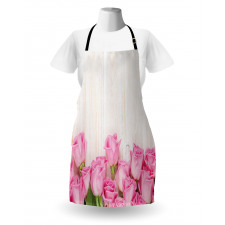 Flowers on Wood Planks Apron