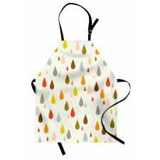 Retro Water Drops Rain Apron