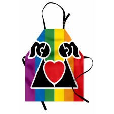 Aşk Mutfak Önlüğü Kadın Eşcinsel Çiftler Duygusal Sevgi İşaret