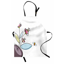 Flower Pot with Blossoms Apron