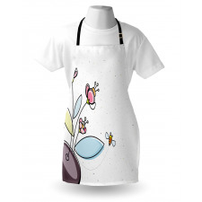 Flower Pot with Blossoms Apron