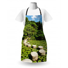 Japanese Stone Path Lotus Apron