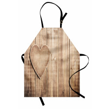 Mimari Mutfak Önlüğü Kalp Şeklinde Ahşap Tahta Romantik Aşk Sevgi