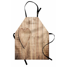 Rustic Heart Planks Apron