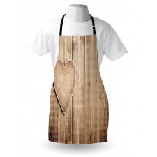 Rustic Heart Planks Apron