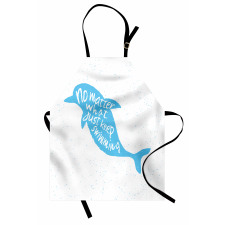 Hand Drawn Sea Mammal Apron