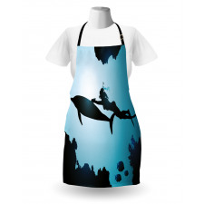 Diver Girl with Dolphin Apron