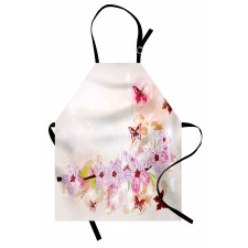 Floral Art Butterflies Apron