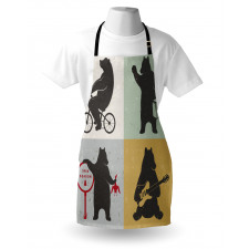 Funny Frames Drawing Style Apron