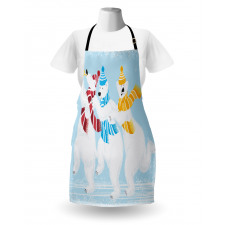 Xmas at North Pole Funny Apron