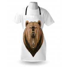 Angry Scary Face Mascot Apron