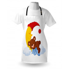 Kids Cartoon Baby on Moon Apron