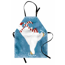 Ice Skating Polar Bear Apron