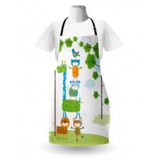 Funny Jungle Creatures Apron