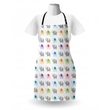 Colorful Fun Elephants Apron