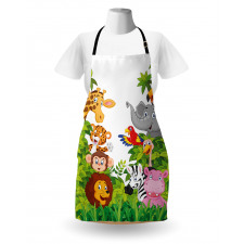 Cartoon Zoo Mascots Apron