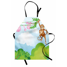 Monkey Swinging Kid Apron