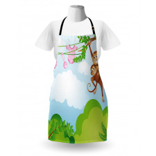 Monkey Swinging Kid Apron