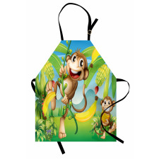 2 Monkeys and Bananas Apron