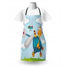 Funny Giraffe and Bird Apron